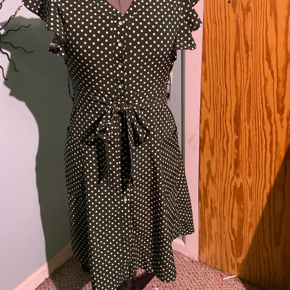 vintage button dress